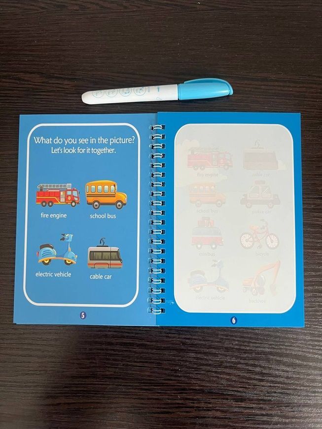 Дитяча багаторазова водна розмальовка з маркером &mdash; Magic Water Book KD-2 фото