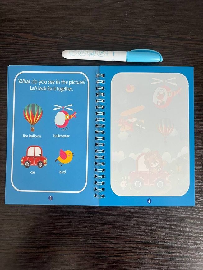 Дитяча багаторазова водна розмальовка з маркером &mdash; Magic Water Book KD-2 фото
