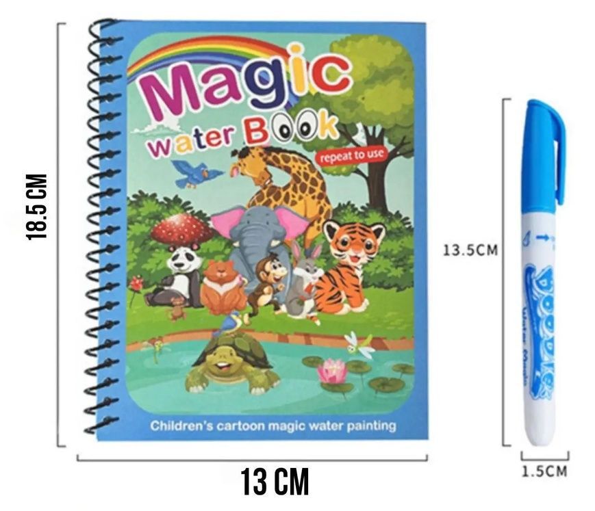 Дитяча багаторазова водна розмальовка з маркером &mdash; Magic Water Book KD-2 фото