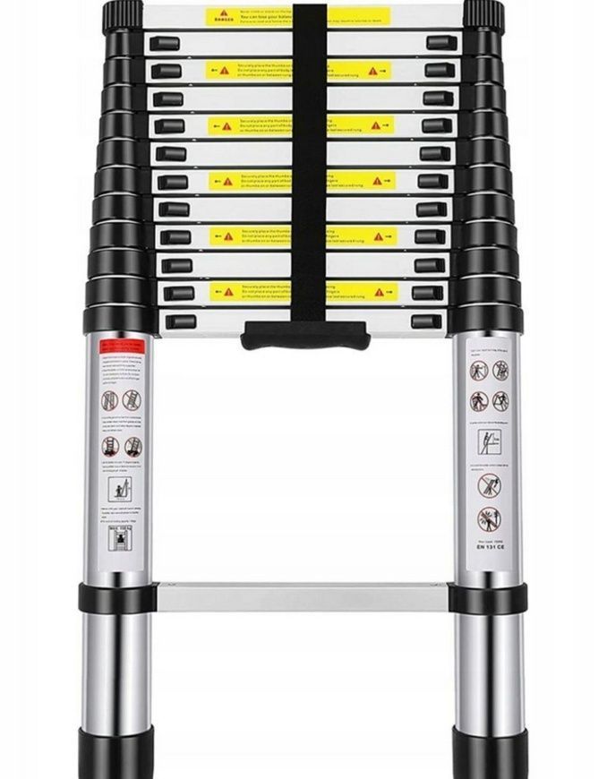 Телескопическая алюминиевая лестница Stanley 1,9/3,8 м для дома, дачи и ремонта Stanley-1,9/3.8 фото
