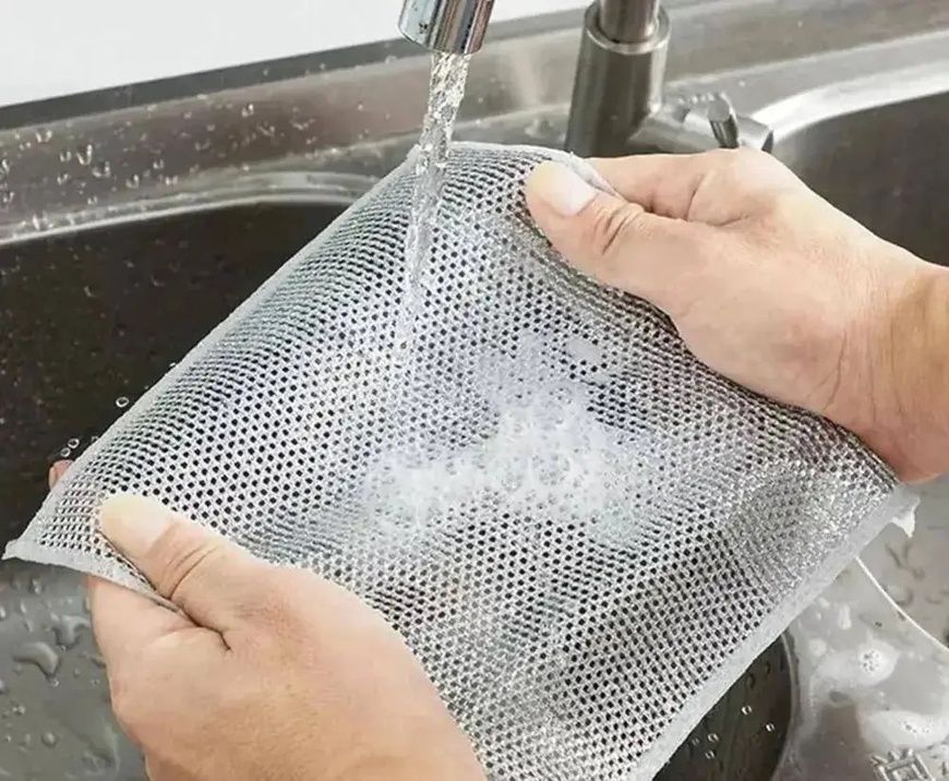 Комплект металевих сітчастих серветок для кухонного прибирання, 10 штук МС5 фото