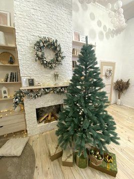 Штучна лита ялинка "Буковельська блакитна" 2.3 м ЯБГ230 фото